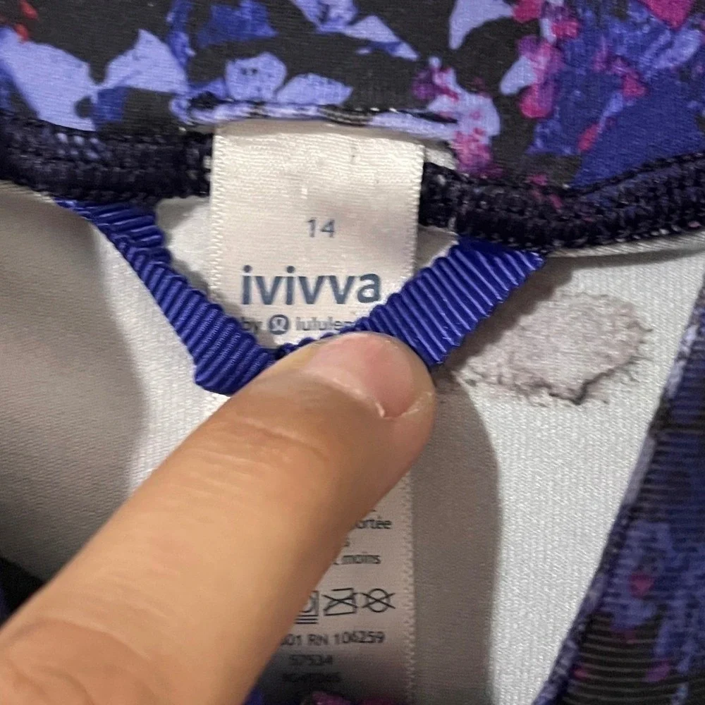 Ivivva by Lululemon Perfect Your Practice Zip-up Floral Jacket Size 14